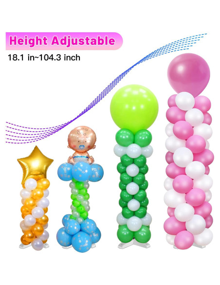 Kit de Soporte de Columna de Globo Toosci con Bomba Eléctrica