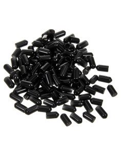 200 Tapas de Vertedor de PVC Negro para Botellas - Sorcristy