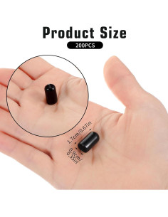 200 Tapas de Vertedor de PVC Negro para Botellas - Sorcristy 2