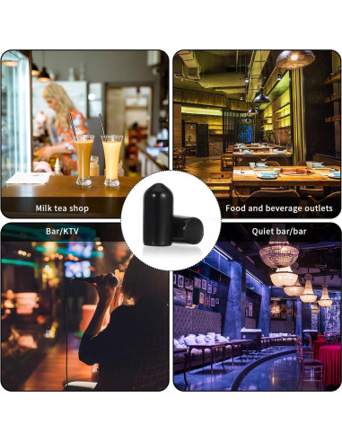 200 Tapas de Vertedor de PVC Negro para Botellas - Sorcristy