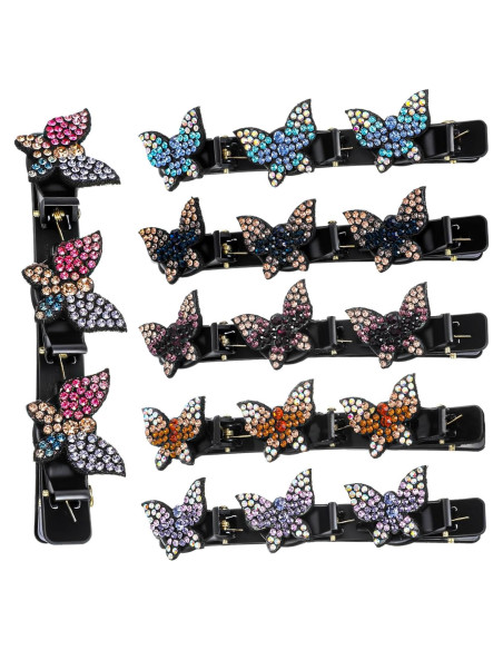 6 Clips de Mariposa HJZHII para Peinar Cabello Negro