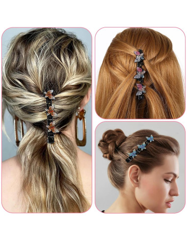 6 Clips de Mariposa HJZHII para Peinar Cabello Negro