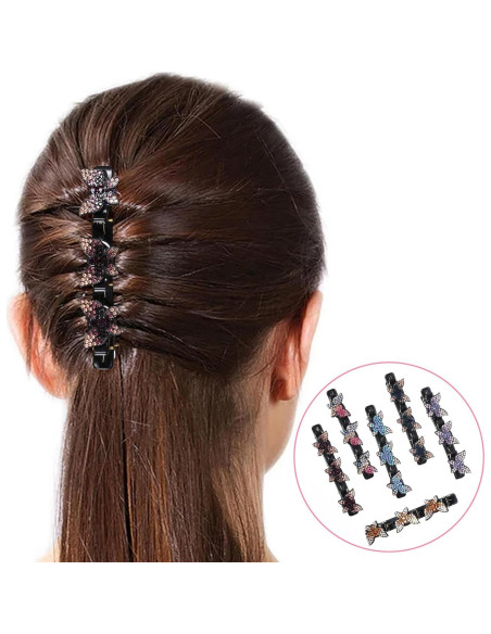 6 Clips de Mariposa HJZHII para Peinar Cabello Negro