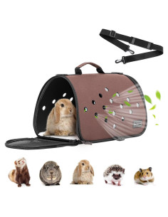 Transportín para Conejos Petsfit 40.6x22.9x22.9cm, Ligero y Ventilado