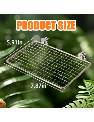 Plataforma para Periquitos RRQKMBO 20x15cm Acero Inoxidable