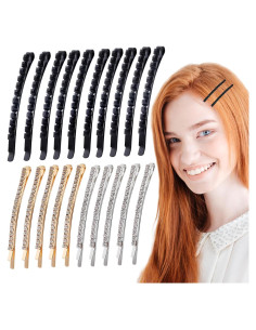 20 Horquillas de Strass HLTOO Clips de Pelo Brillantes