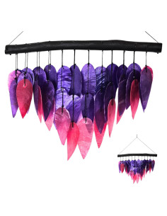 Campanas de Viento Bellaa 24483 Rosa Púrpura 43.2 cm