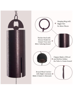 Campana de Viento ASTARIN de Bronce 61 cm para Jardín 2