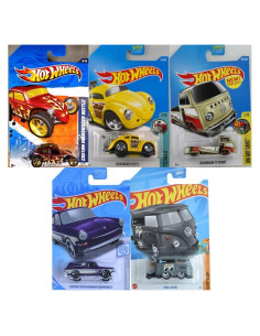 Hot Wheels Volkswagen Paquete de 5 Autos de Fundición 1:64