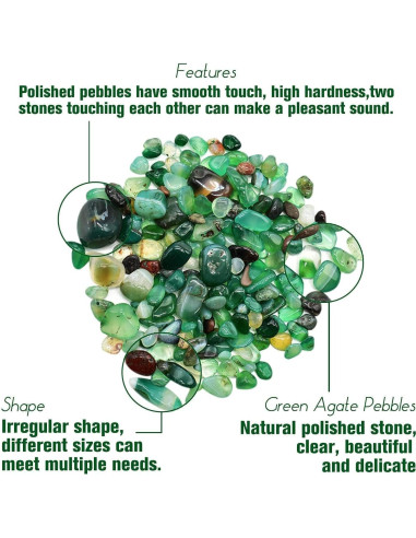 Guijarros Verdes Halatool 2.2kg para Acuarios y Jardinería