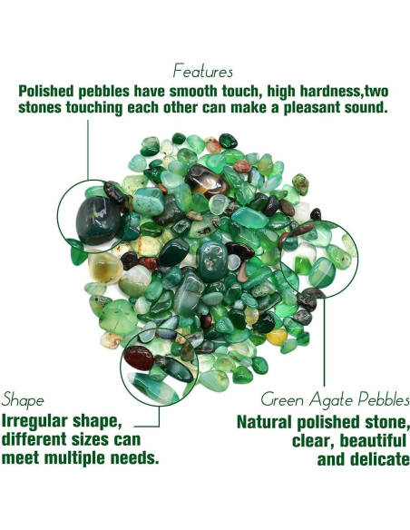 Guijarros Verdes Halatool 2.2kg para Acuarios y Jardinería