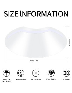 50 Protectores Faciales Adhesivos para Ducha Siyurongmy 20x10cm 2