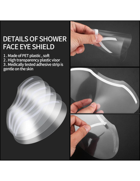 50 Protectores Faciales Adhesivos para Ducha Siyurongmy 20x10cm