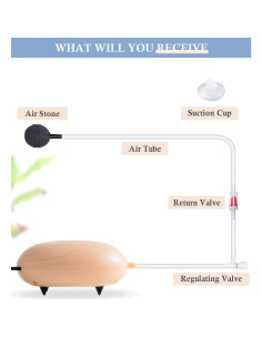 Bomba de Aire Mini FEDOUR 1.5L/min para Acuario 20 Galones 2