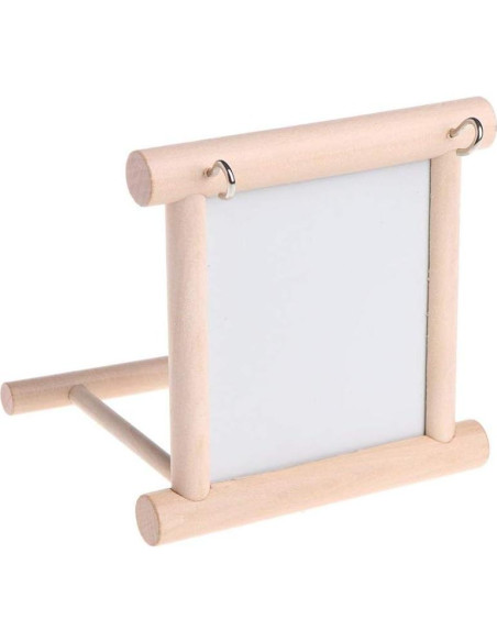 Espejo Colgante para Pájaros Litewood 10x15cm Juguete Interactivo