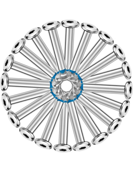 20 Tornillos de Rueda de Patín Inline Hotop + 2 Herramientas