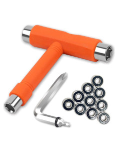 Kit de Herramientas para Skate FYANER con 10 Rodamientos 608RS
