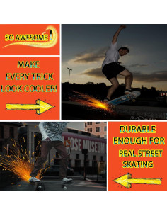 Placa de Chispas para Skateboard Qryxalith R-01 Roja 2