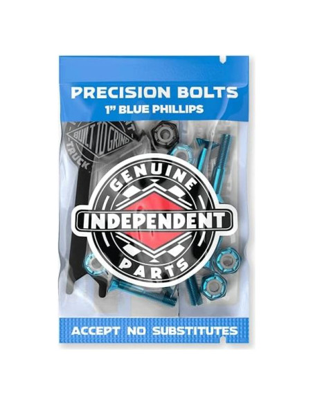 Hardware de Skateboard Independent 8 Tornillos Azul/Negro