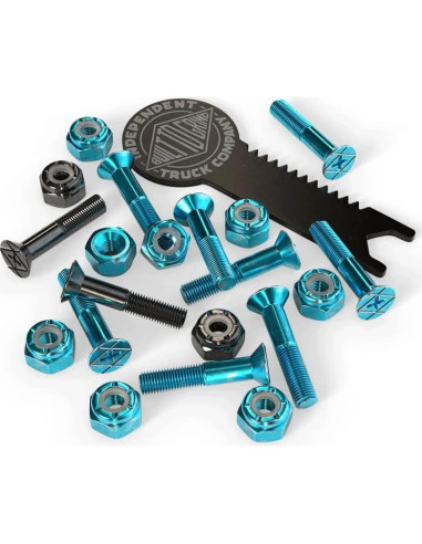 Hardware de Skateboard Independent 8 Tornillos Azul/Negro