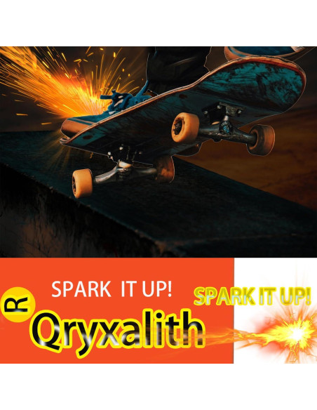 Placa de Chispas para Skateboard Qryxalith R-01 Roja