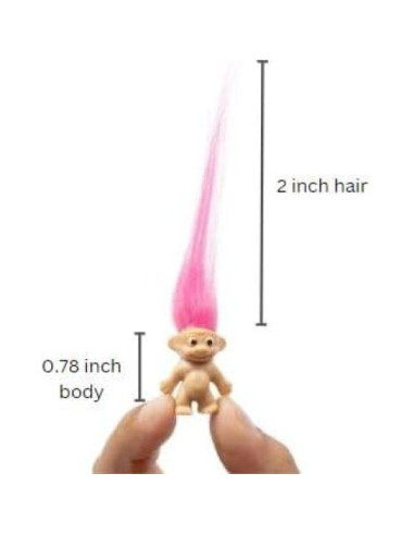 10 Muñecos Troll Miniatura Sparkle Pins - Decoración Pasteles