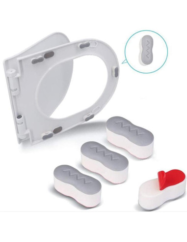 Amortiguadores de Asiento de Inodoro QUUPY 8 Piezas Adhesivos