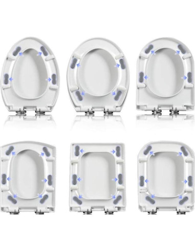 Amortiguadores de Asiento de Inodoro QUUPY 8 Piezas Adhesivos