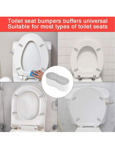 Amortiguadores de Asiento de Inodoro QUUPY 8 Piezas Adhesivos