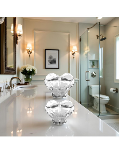 2 Piezas Botón de Tanque de Inodoro Corazón Junfamilee