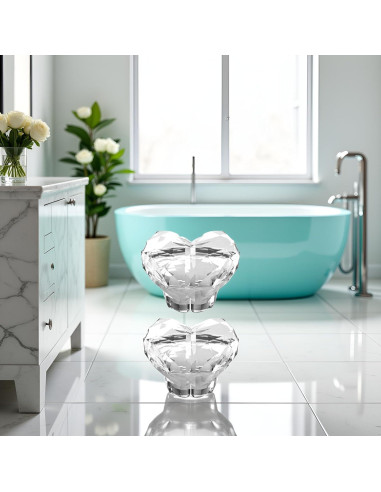 2 Piezas Botón de Tanque de Inodoro Corazón Junfamilee