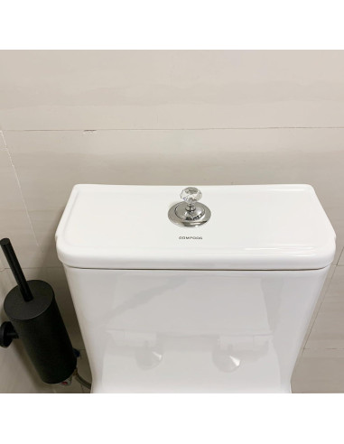 Botón de Inodoro OHNAKON Cristal Diamante 3x3cm - 2 Pack