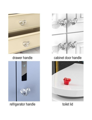 2 Piezas Botón de Tanque de Inodoro Corazón Junfamilee