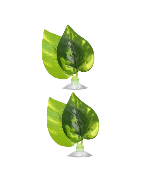 2 Piezas Almohadilla de Hoja Verde Luhaomisky para Betta