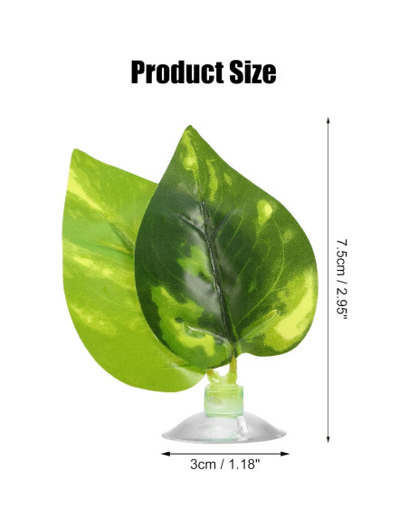 2 Piezas Almohadilla de Hoja Verde Luhaomisky para Betta