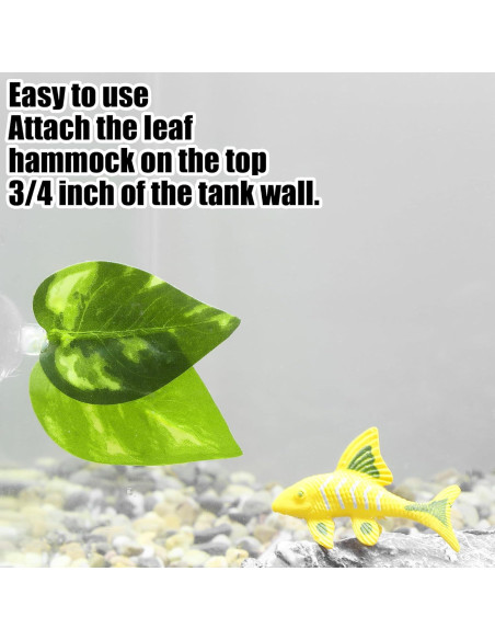 2 Piezas Almohadilla de Hoja Verde Luhaomisky para Betta