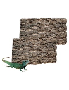 Fondo de Corteza de Corcho Natural 2PCS 40x30cm para Reptiles