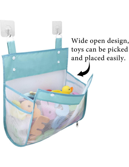 Organizador de Juguetes de Baño Muchfun Azul 35.56x27.94 cm