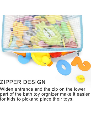 Organizador de Juguetes de Baño Muchfun Azul 35.56x27.94 cm