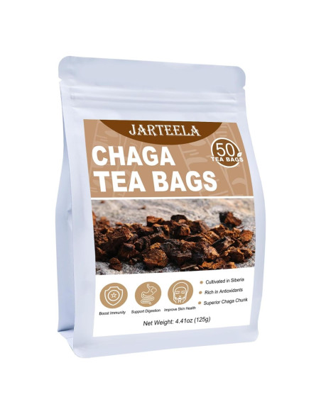 Té de Chaga Jarteela 50 Bolsitas 2.5g - Sin Cafeína