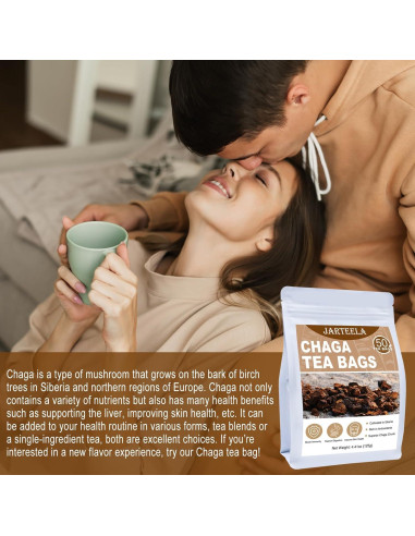 Té de Chaga Jarteela 50 Bolsitas 2.5g - Sin Cafeína