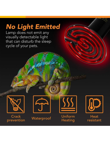 Bombilla de Calor Cerámica Simple Deluxe 150W Paquete de 2