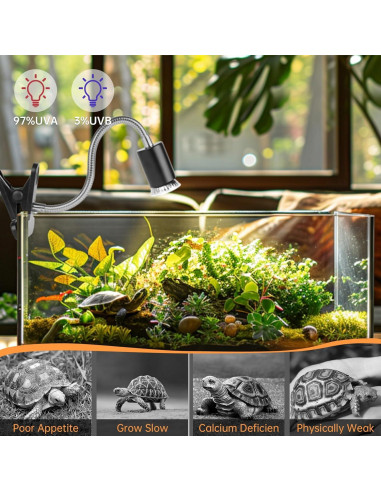 Lámpara de Calor UVA UVB 50W REPTI HOME para Reptiles 4P