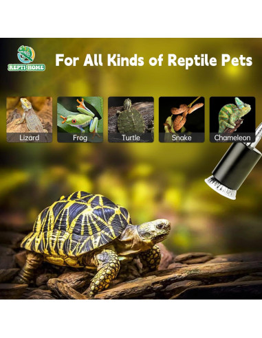 Lámpara de Calor UVA UVB 50W REPTI HOME para Reptiles 4P