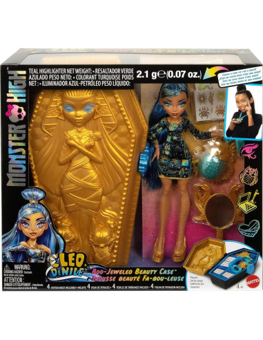 Muñeca Monster High Cleo De Nile con Kit de Belleza y Accesorios