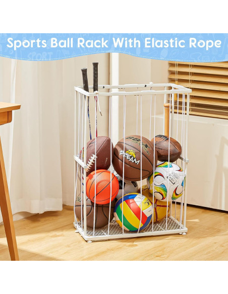 Organizador de Peluches de Metal Blanco - Almacenamiento Pared/Suelo