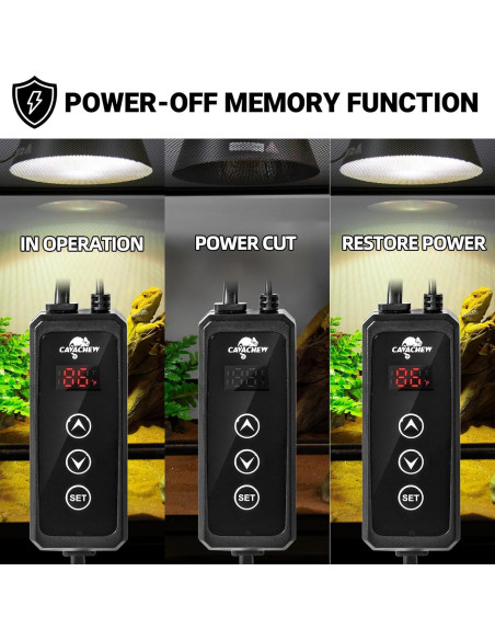 Termostato Digital CAVACHEW para Reptiles 300W PID LED