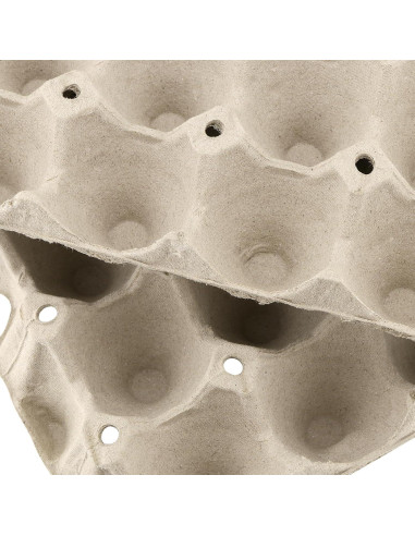 20 Bandejas de Huevos KOHAND 30x30cm Pulpa Grises Blancas