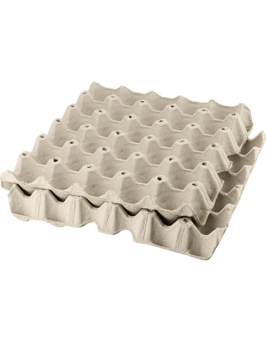 20 Bandejas de Huevos KOHAND 30x30cm Pulpa Grises Blancas