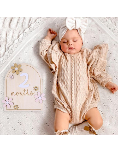 Carteles Mensuales de Hitos para Bebés DUTHUDU - Madera Neutra